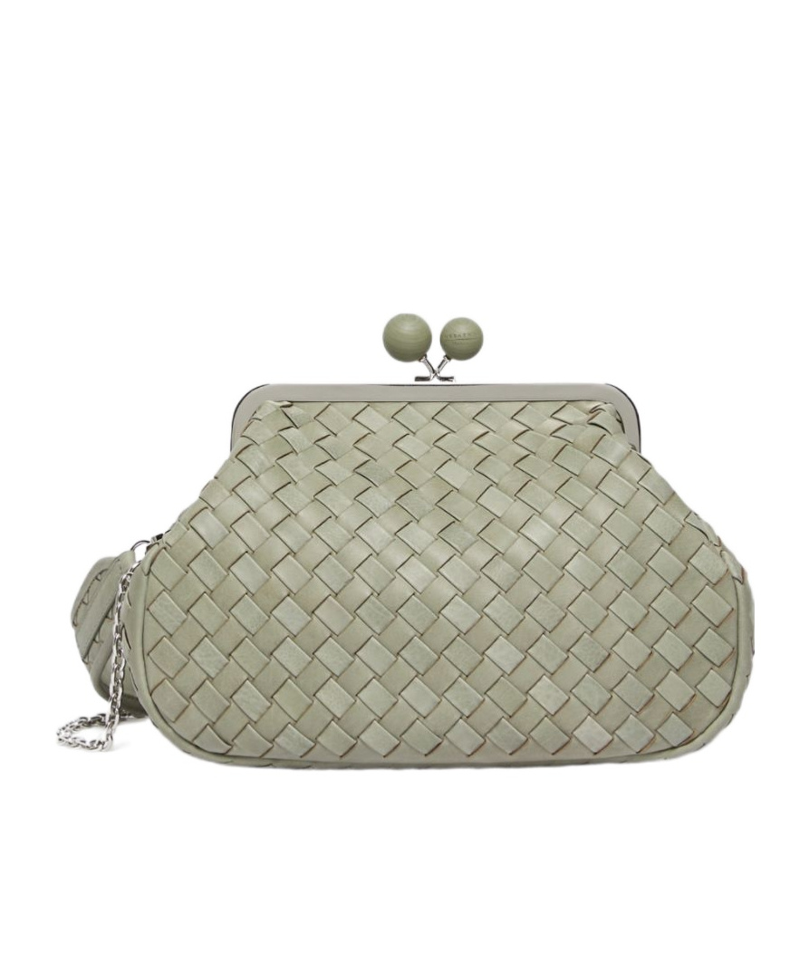 Weekend Max Mara Pasticcino Bag Medium In Pelle Intrecciata In Brown