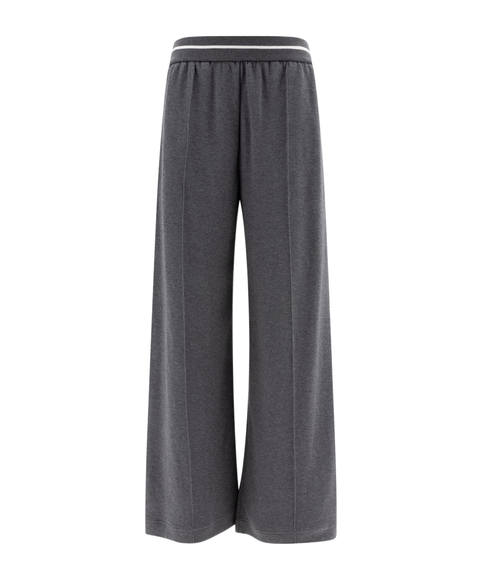 Brunello Cucinelli Cotton Piqué Wide-leg Sweatpants In Black