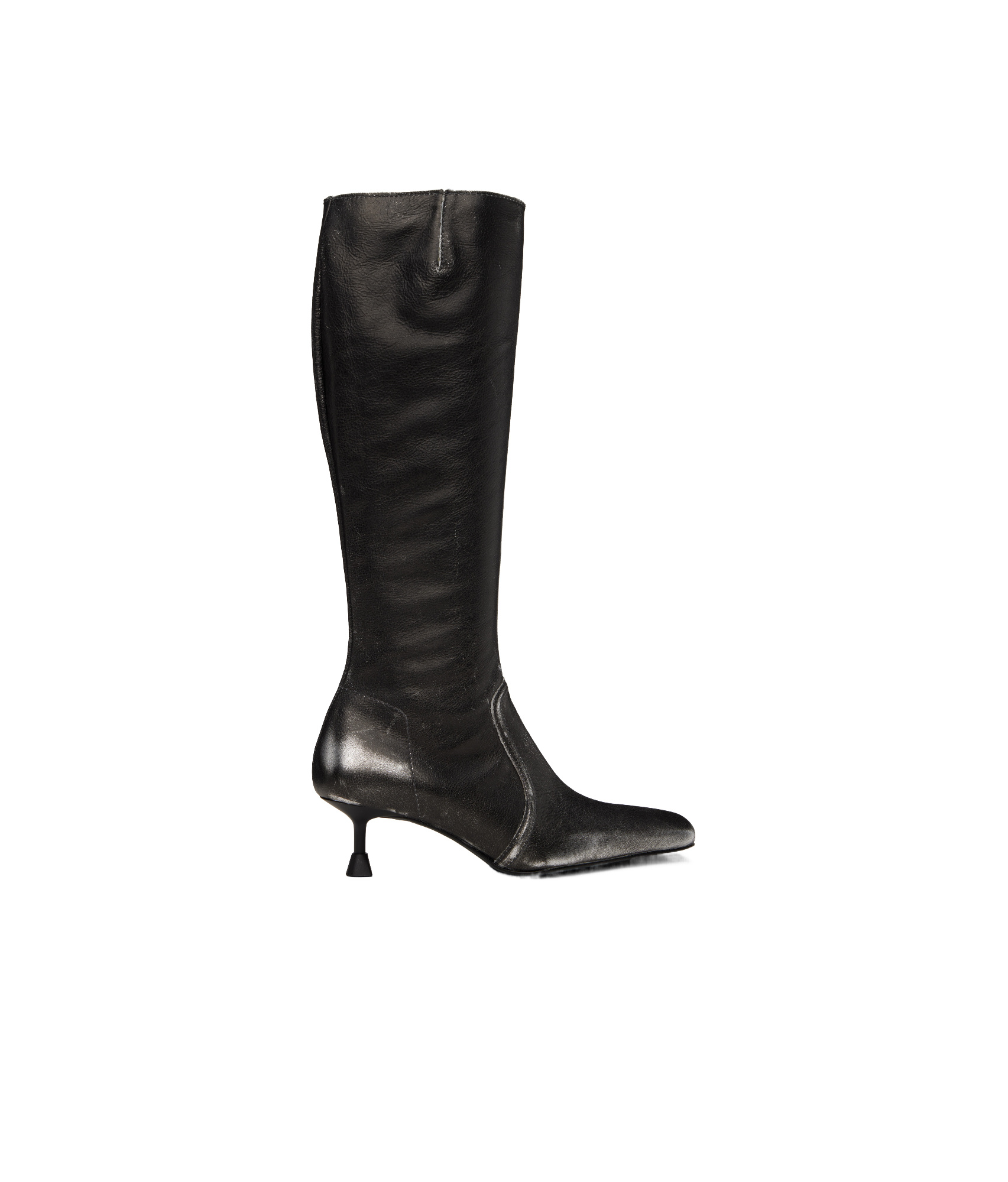 Miista Square-toed Boots In Black