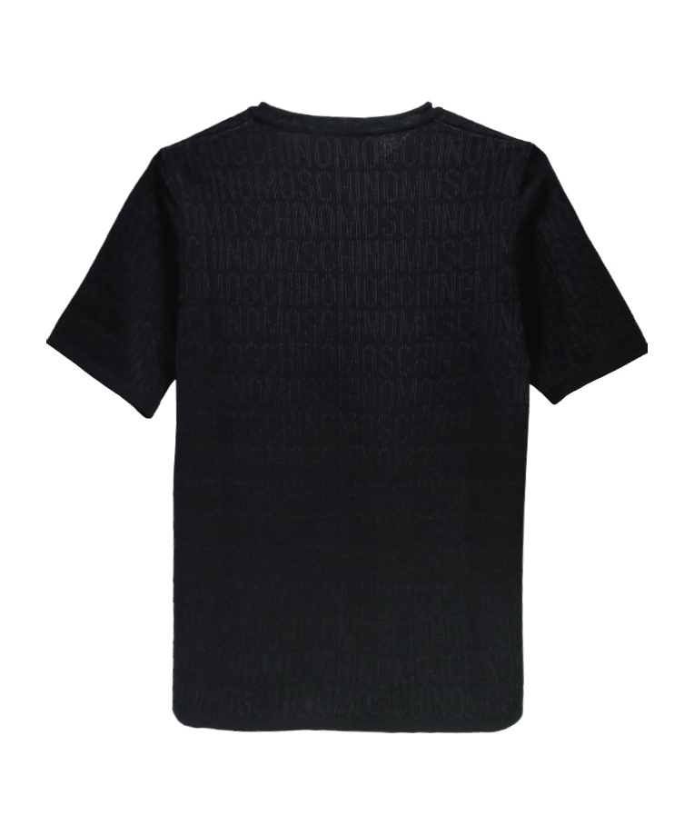 Moschino Item O-neck Short-sleeved T-shirt In Black