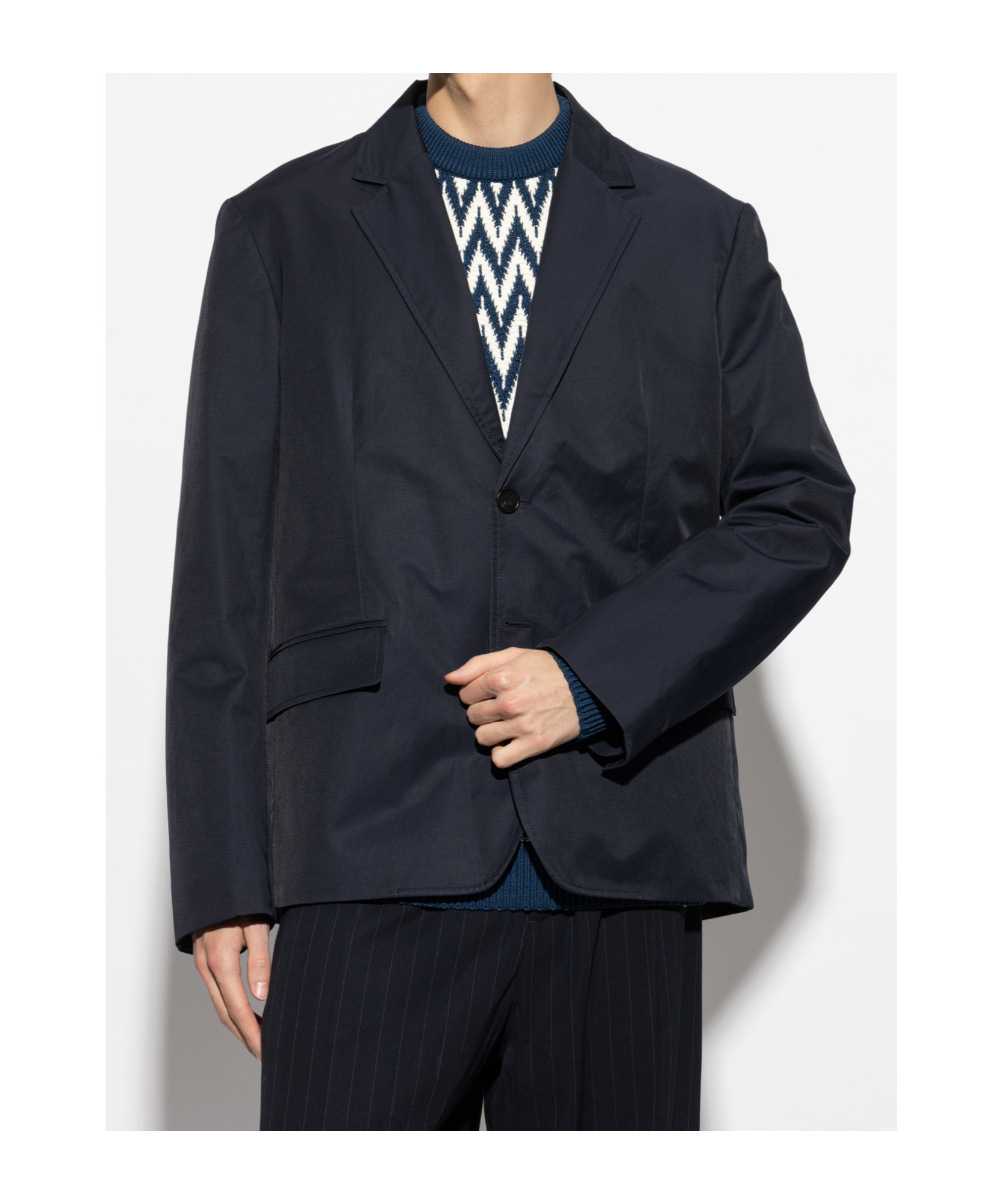 Lanvin Cotton Blazer In Black