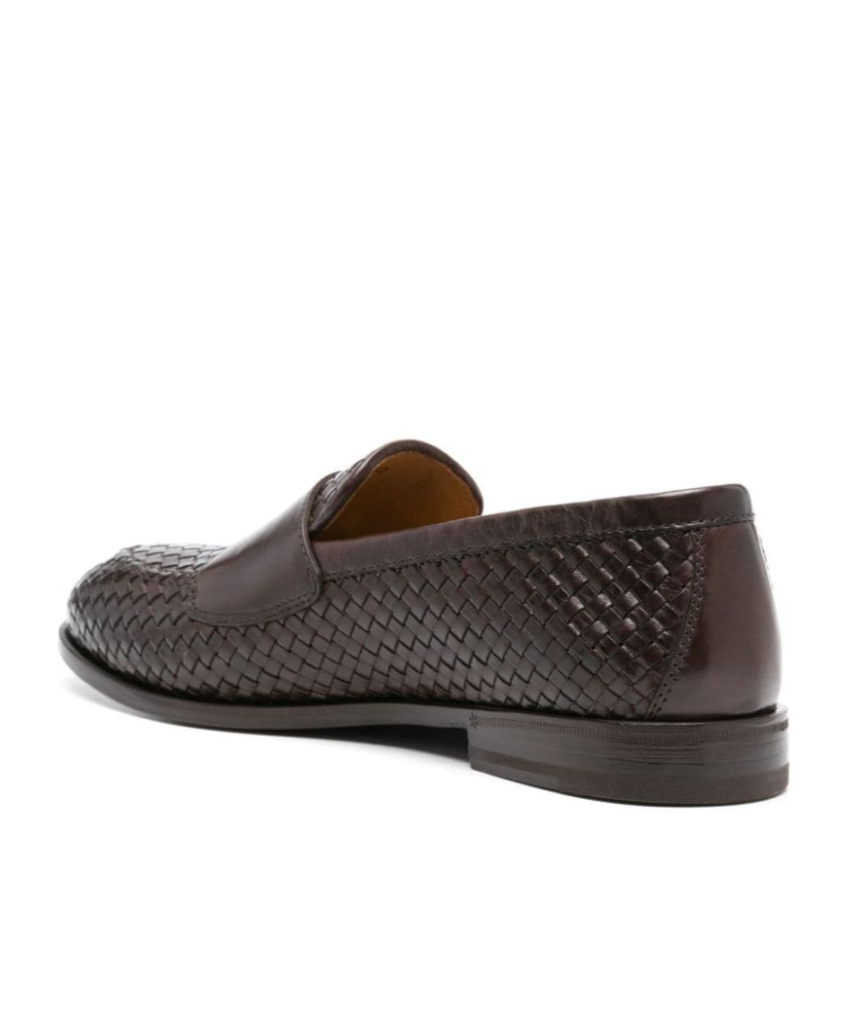 Henderson Baracco Interwoven Leather Buckled Loafers In Black