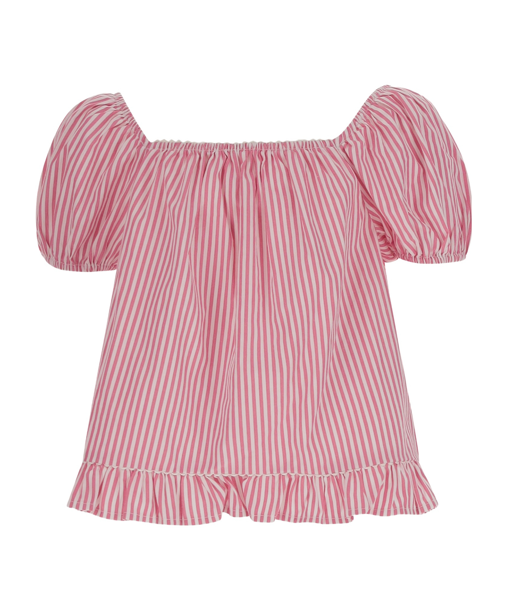 RALPH LAUREN POLO RALPH LAUREN KIDS STRIPED RUFFLE TOP
