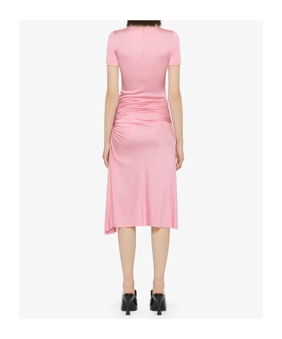 Givenchy Ruched Midi Dress In Candy Pink