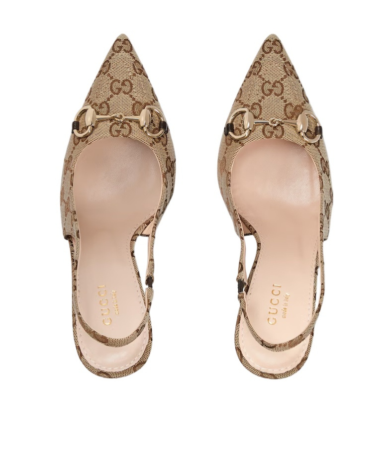 Gucci Gg Slack-heeled Heels In Animal Print