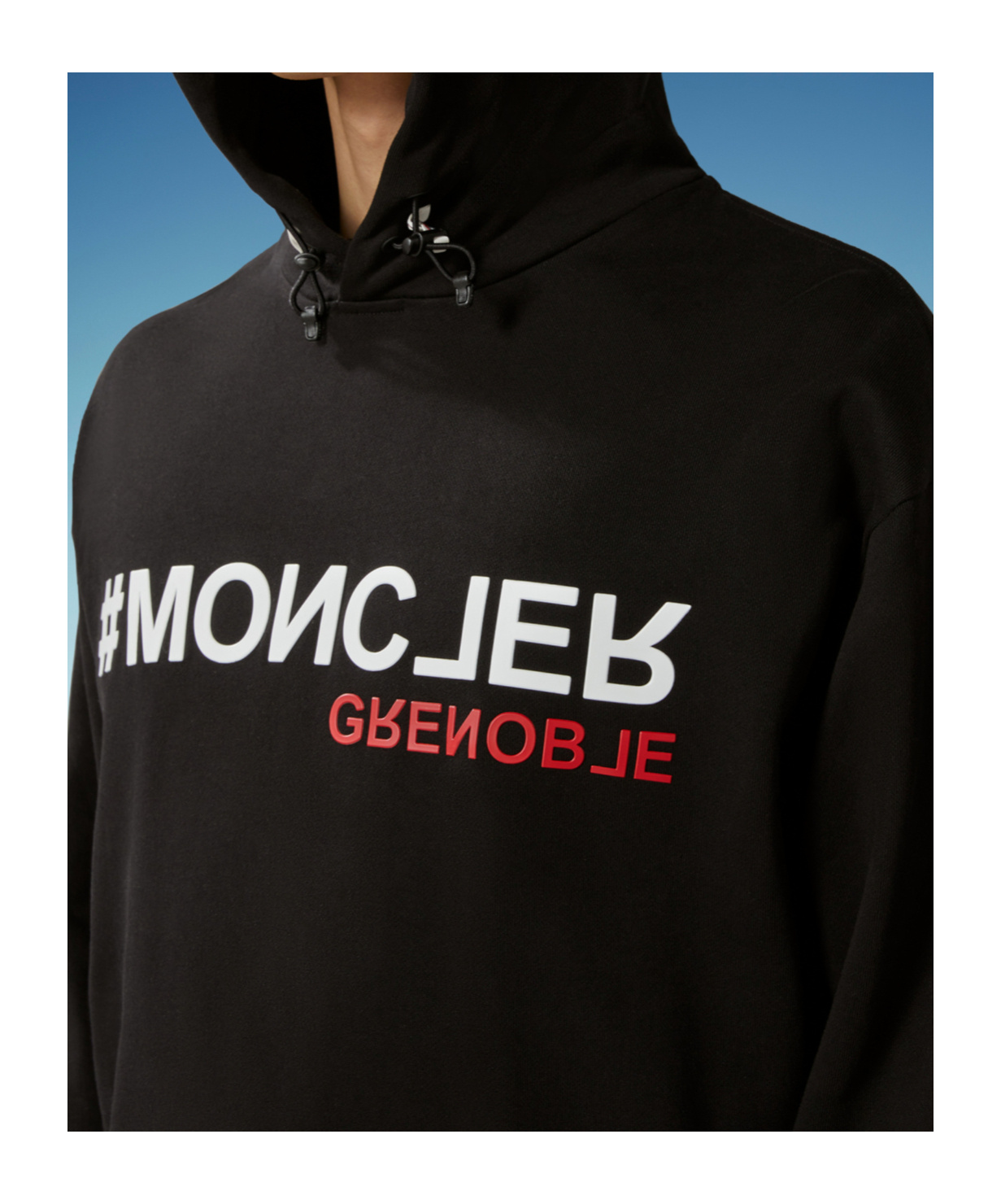 Moncler Logo Hoodie In Black