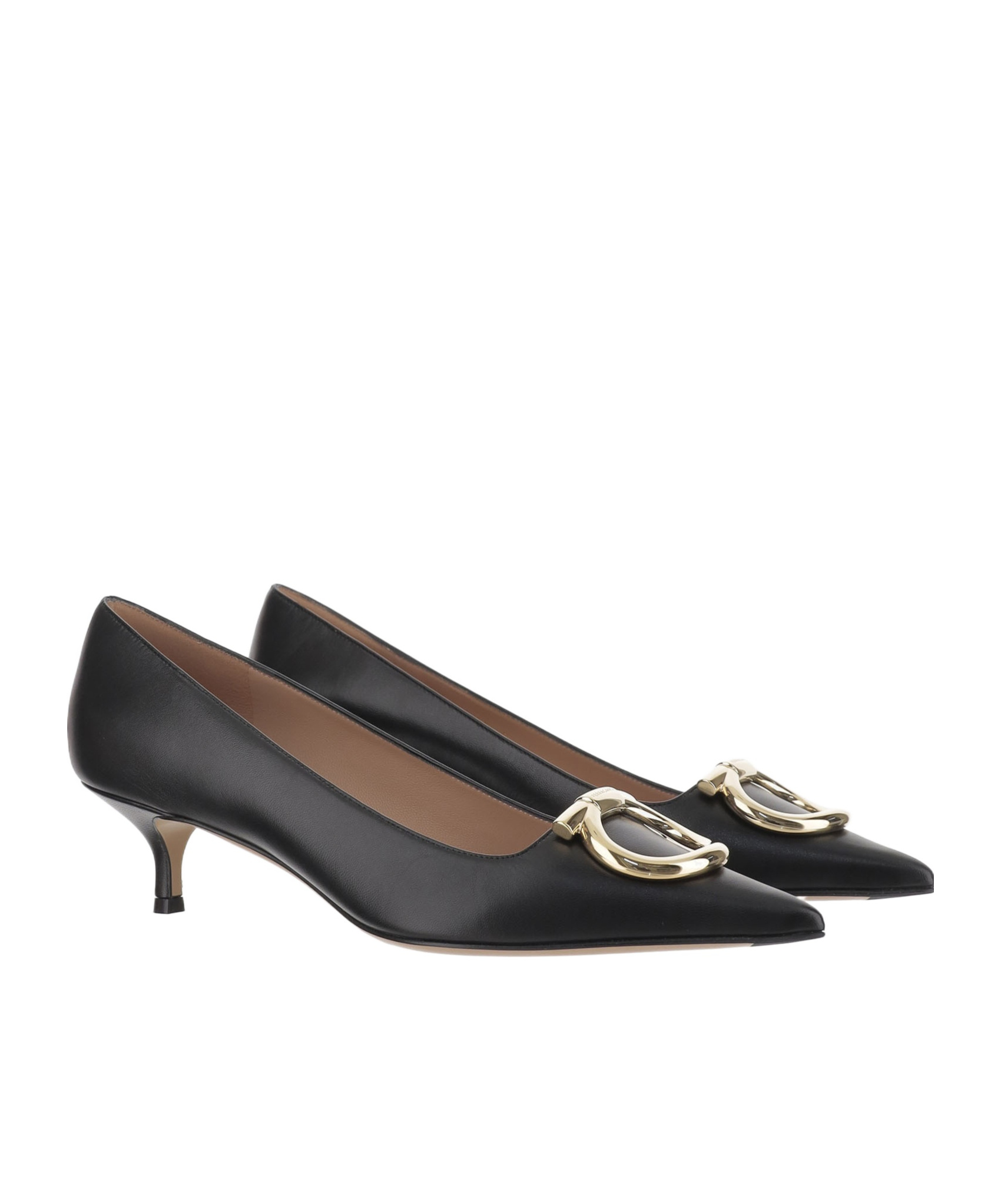 Ferragamo 40mm Gancini Pointed-toe Pumps In Black