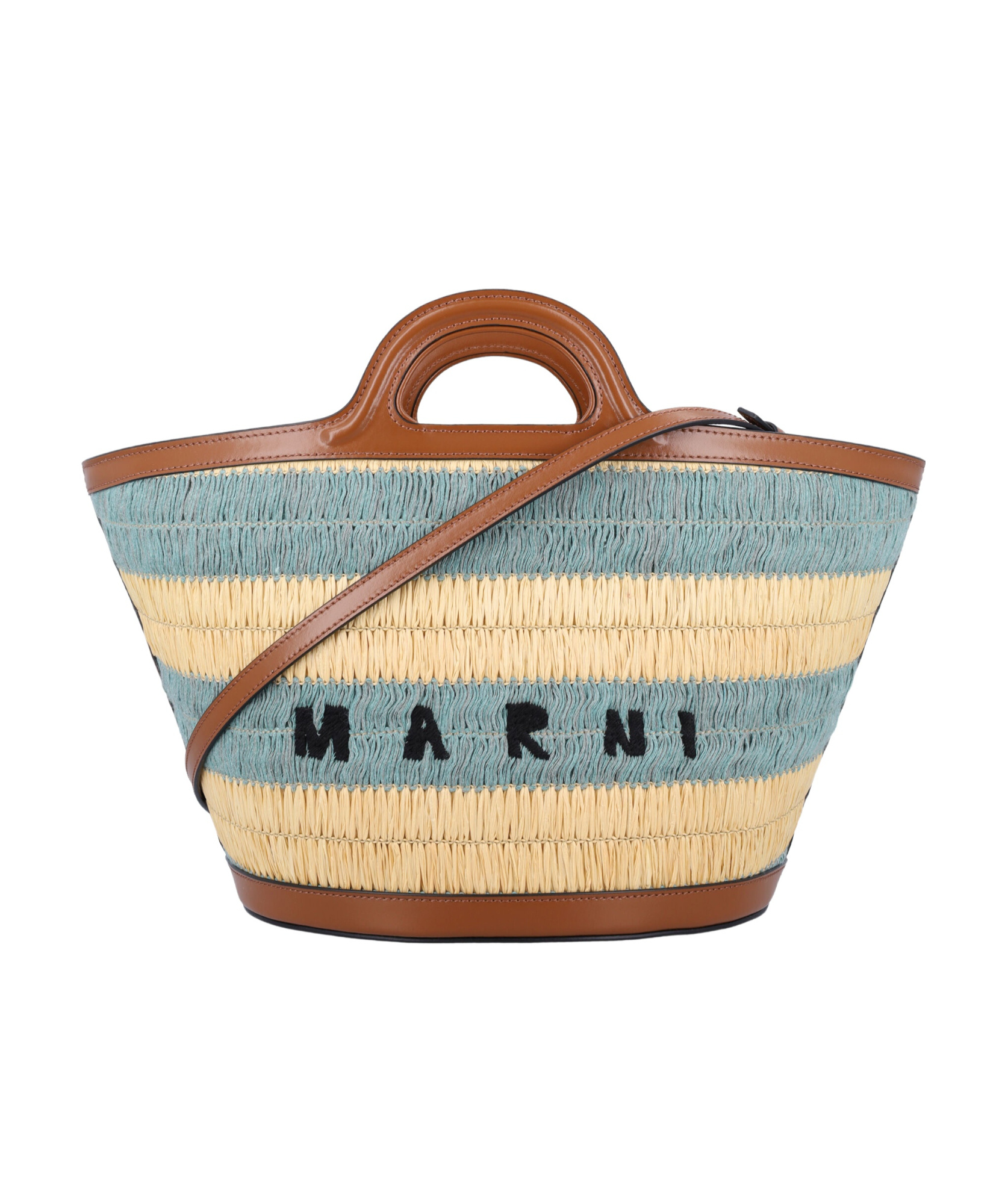 Marni Logo Embroidered Tote Bag In Nude