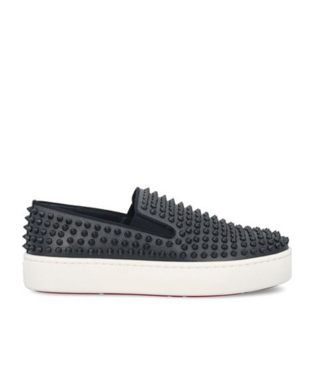 Christian Louboutin Spikeboat Slip-on Sneakers In White