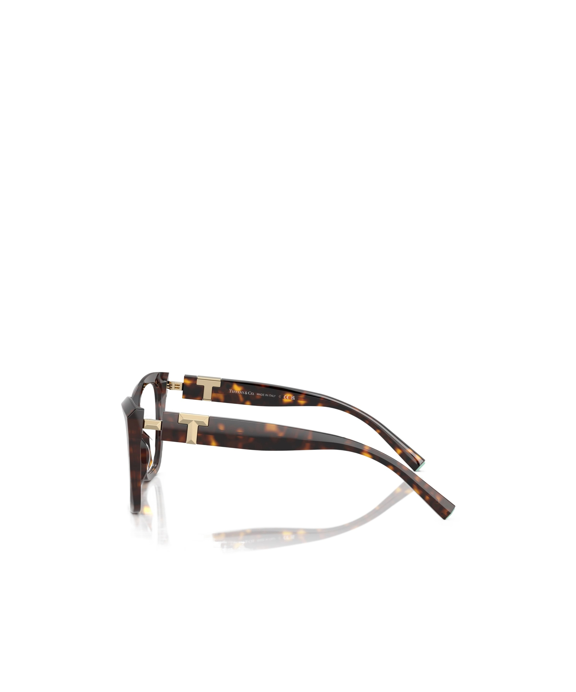 Tiffany & Co Cat Eye Frame Plain Glasses In Havana