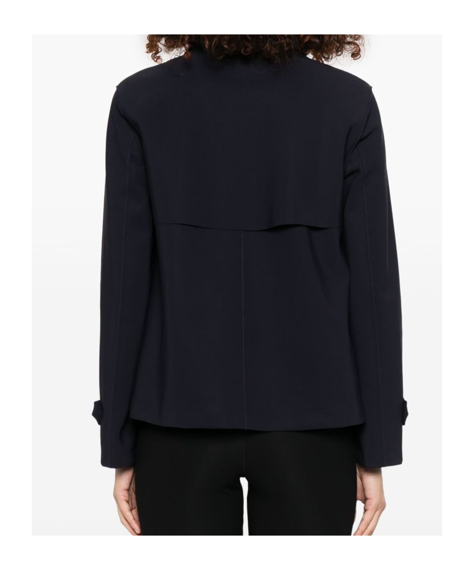 Shop Harris Wharf London Spread-collar Jacket In Black