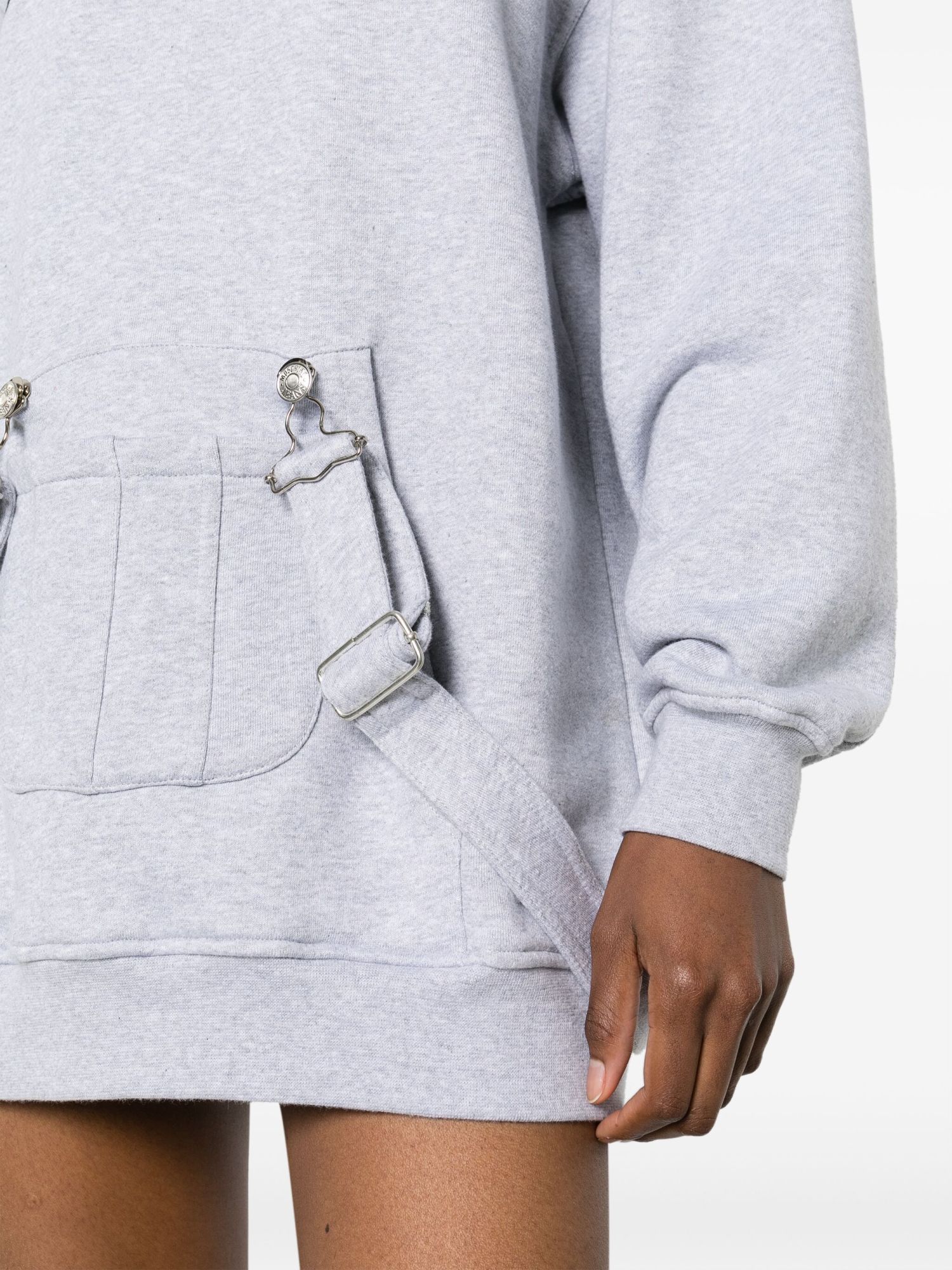Moschino Strap-detailed Hooded Minidress In White