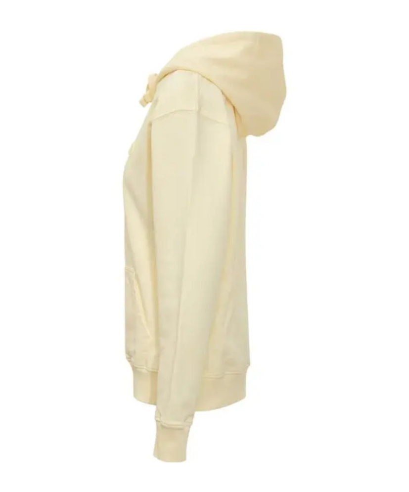 Jw Anderson Logo Lettering Drawstring Hoodie In Yellow