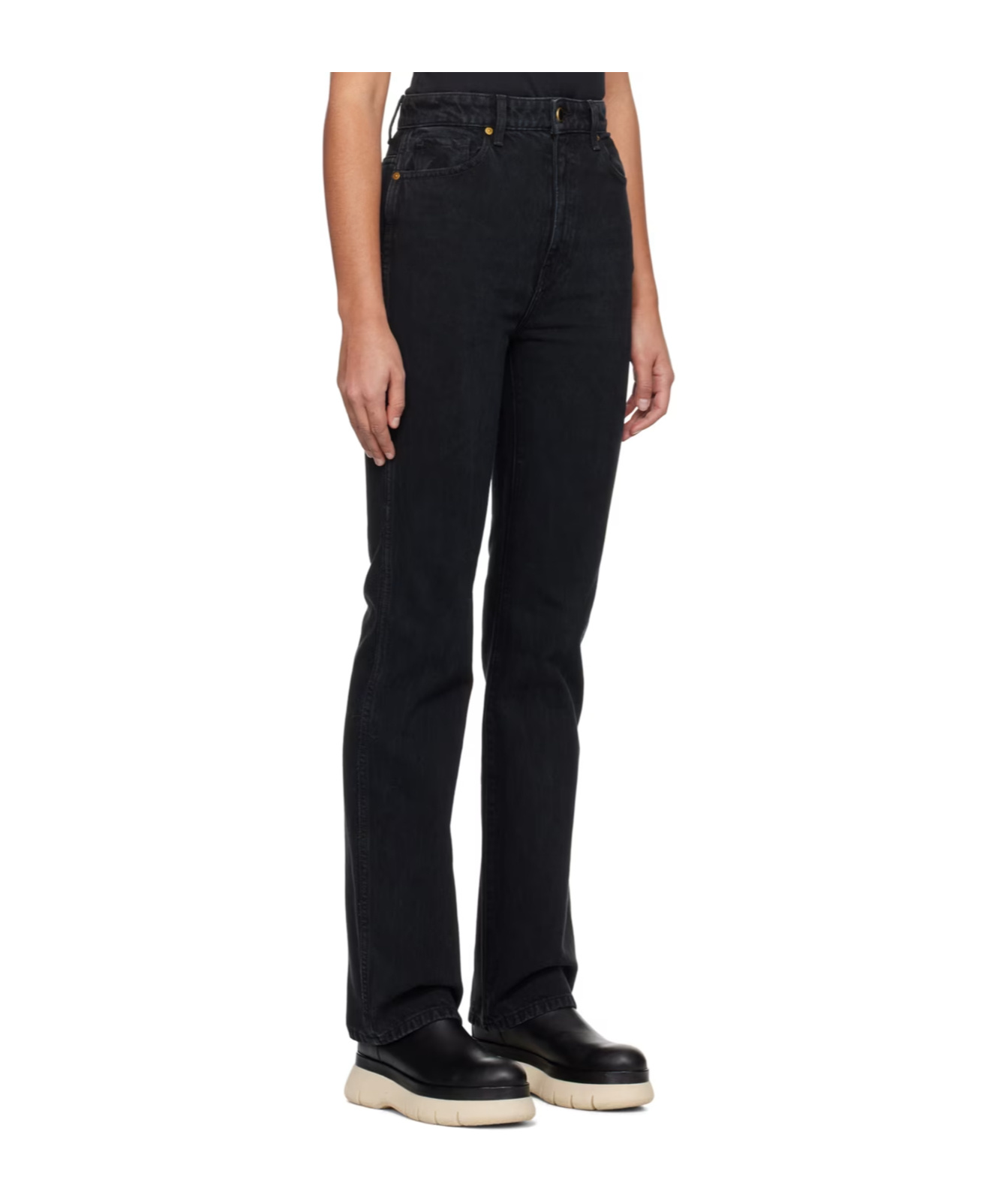 Khaite Danielle Straight-leg Jeans In Black