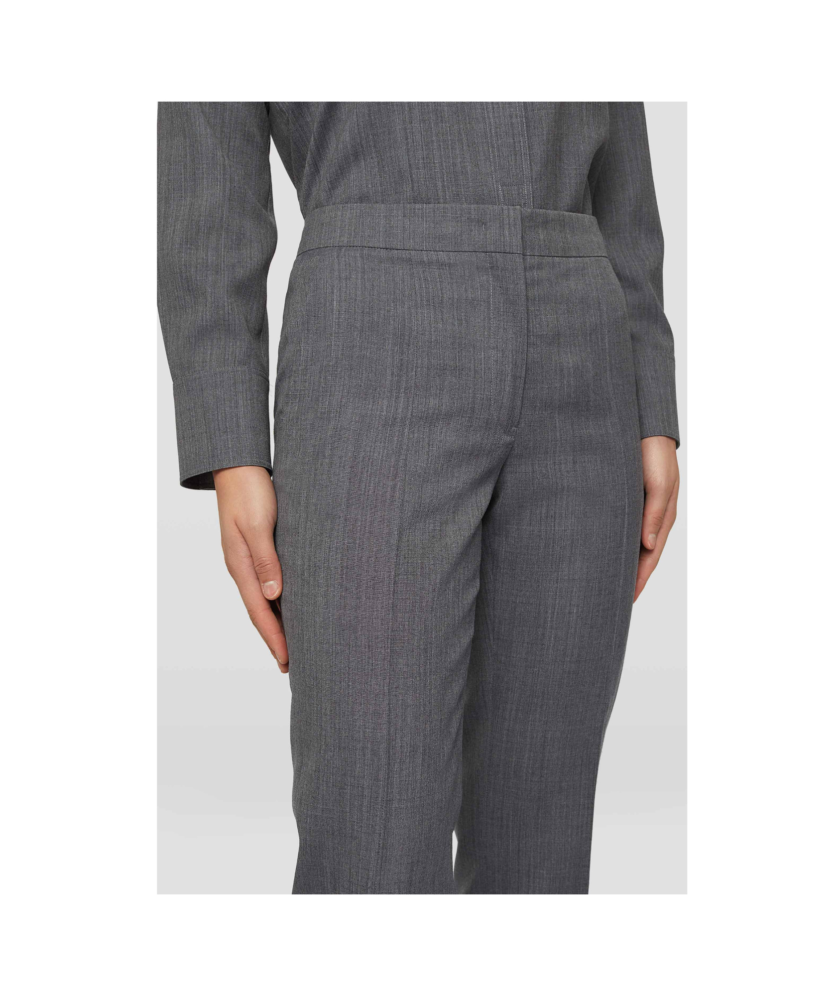 Jil Sander Gray Wool Trousers In Gray