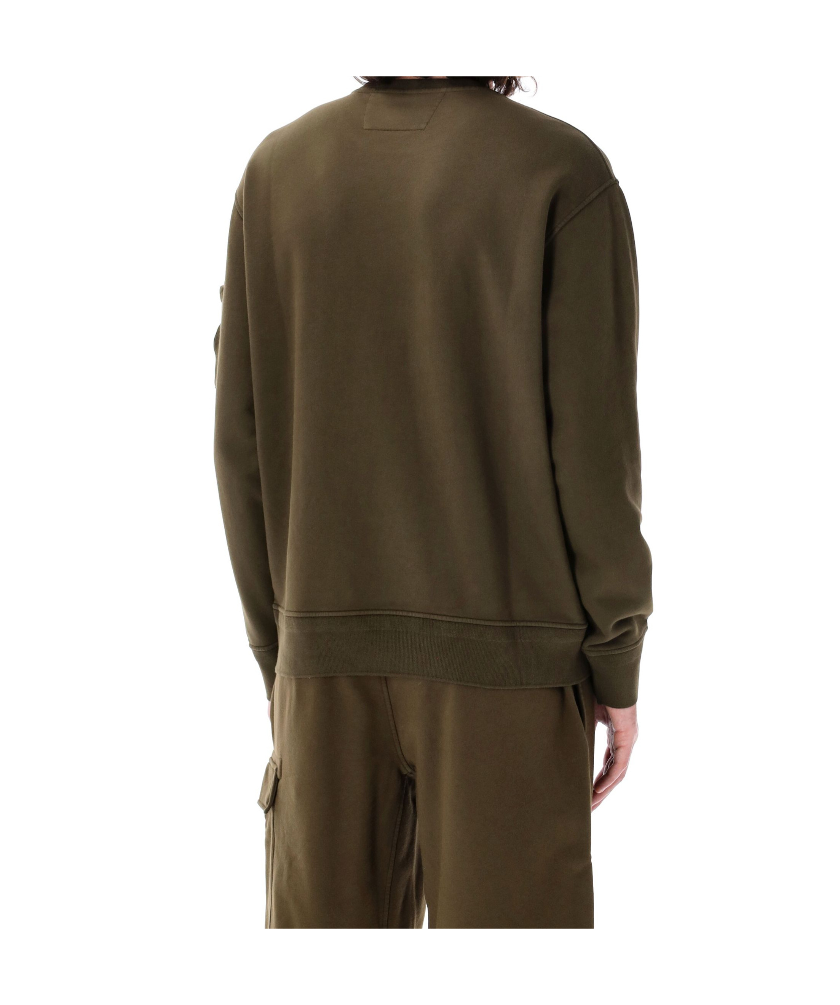 C.p. Company Lens Sweatshirt In Green