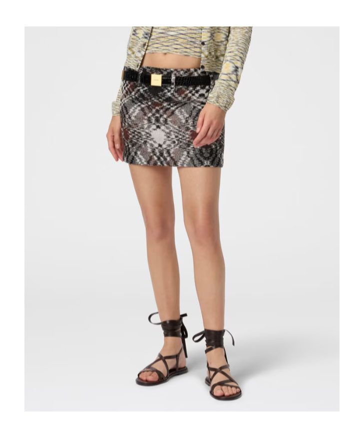 Missoni Mini Skirt In Jacquard Fabric In Multi