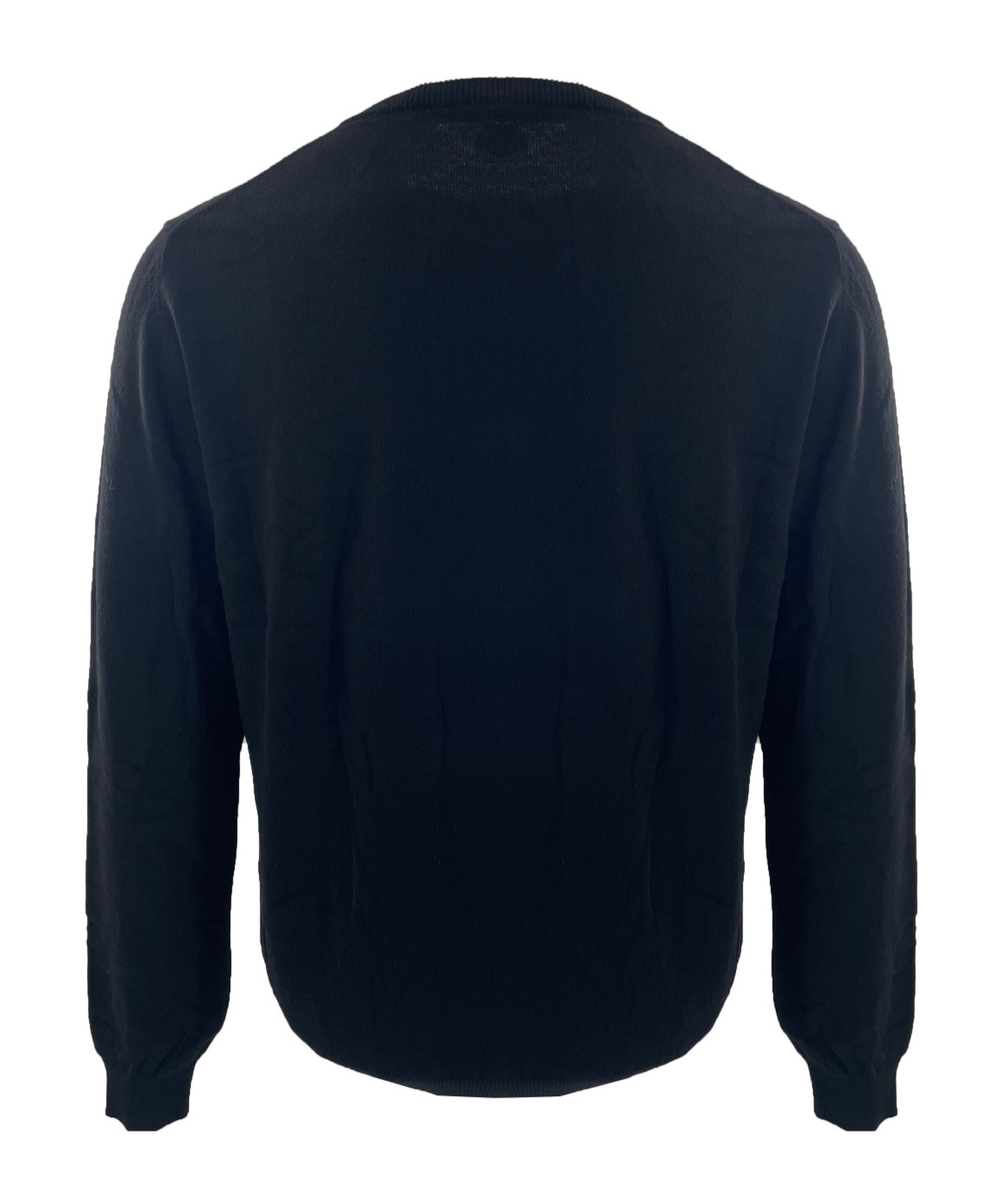 Moschino Round-collar Long-sleeve Hoodie In Black