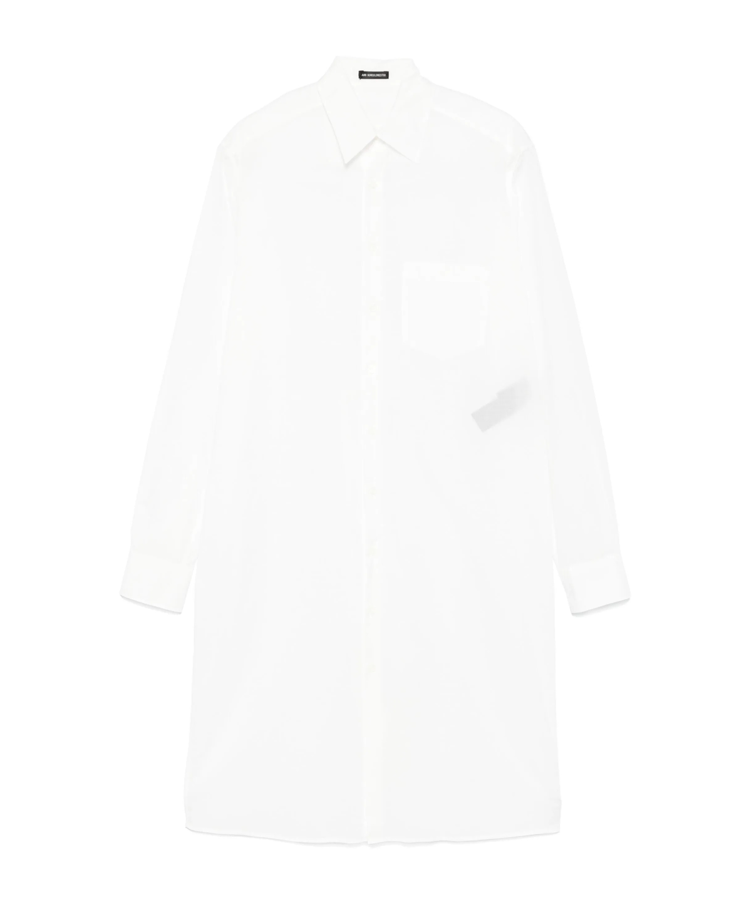 Ann Demeulemeester Gabi Long Relax Fit Shirt Draped On Back In White