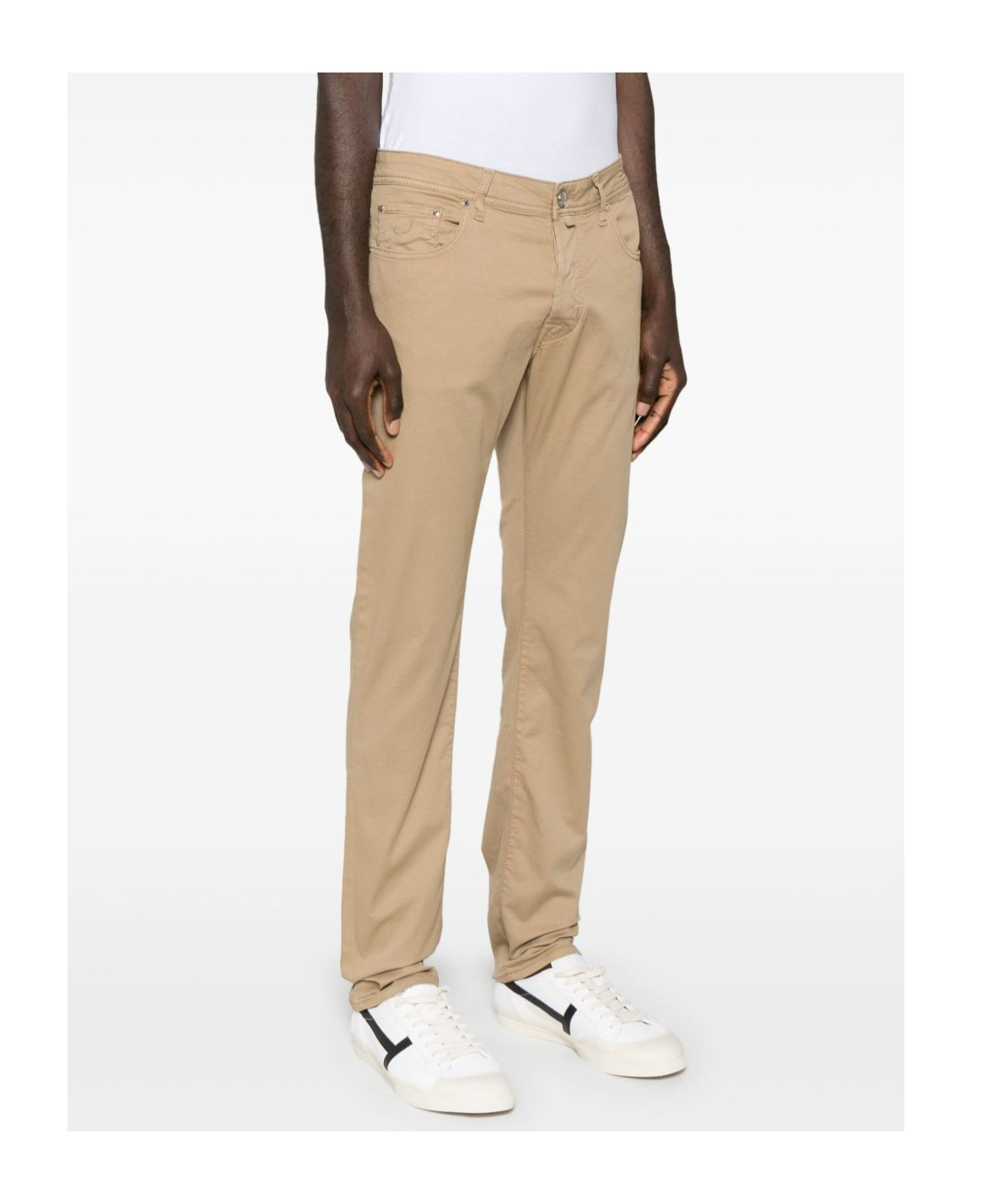 Jacob Cohen Slim Fit Denim Trousers In Nude
