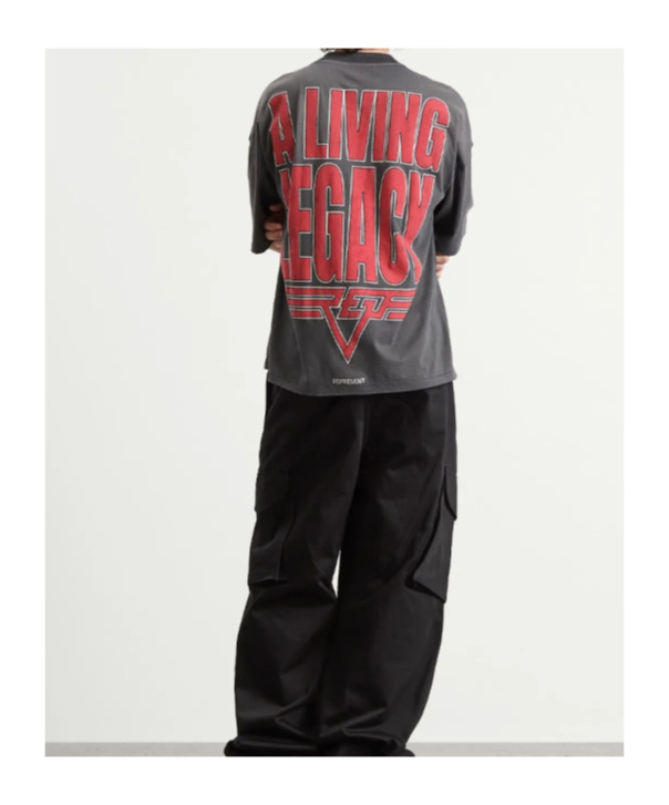 Represent Reversible Living Legacy Tour T-shirt In Grey In Black