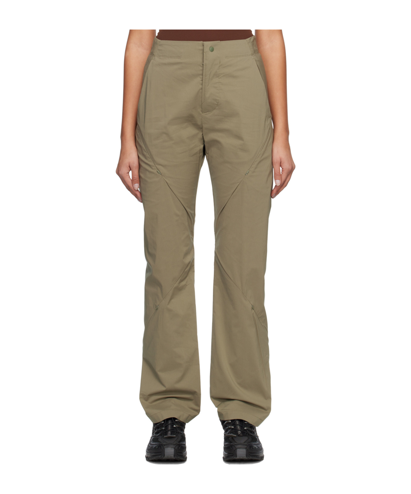 Post Archive Faction (paf) Green Technical Trousers In Green