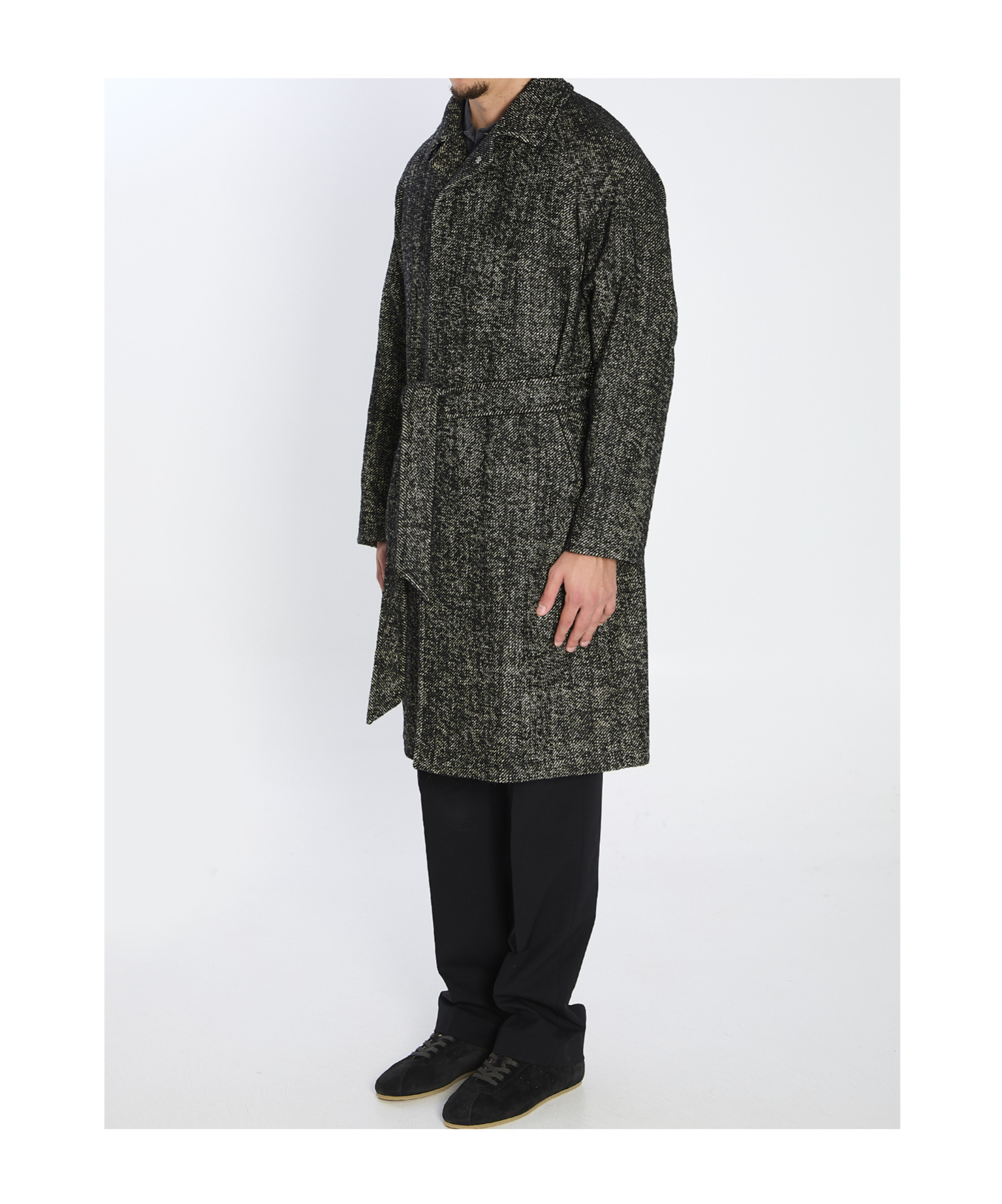 Tagliatore Midi Coat With Central Back Vent In Black