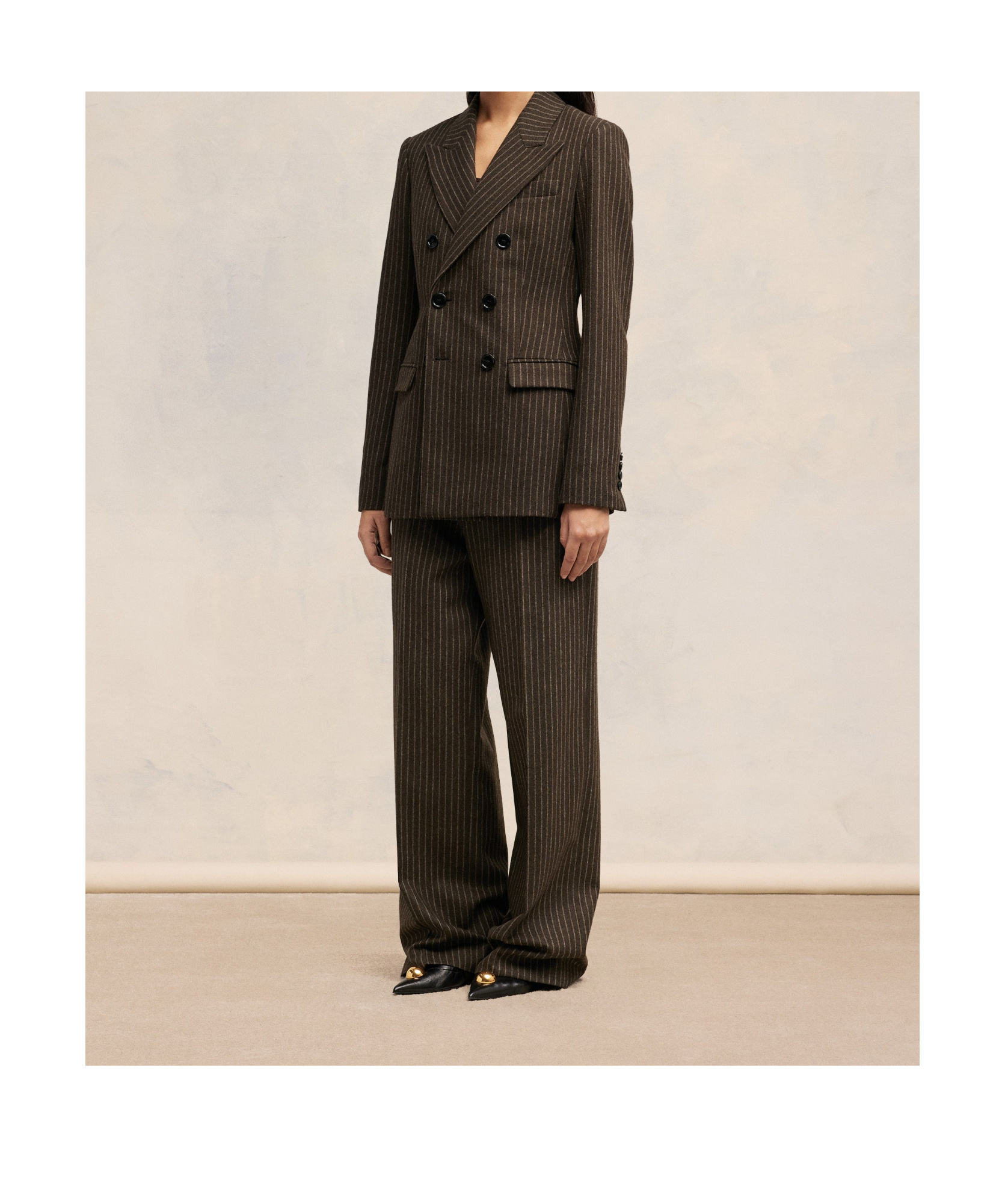 Ami Alexandre Mattiussi Wool Double-breasted Blazer In Black