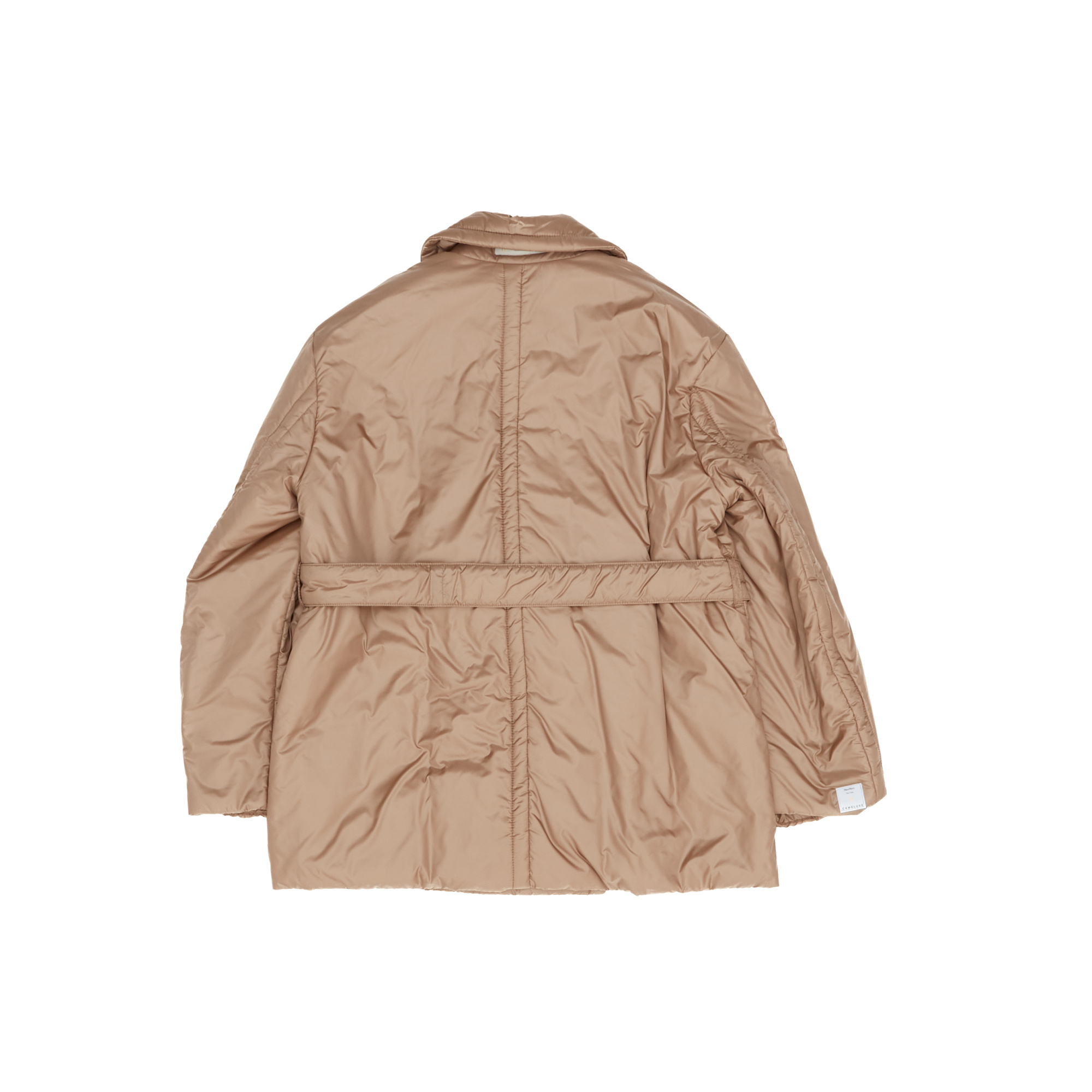 Max Mara Double-breasted Cotton Jacket In Brown