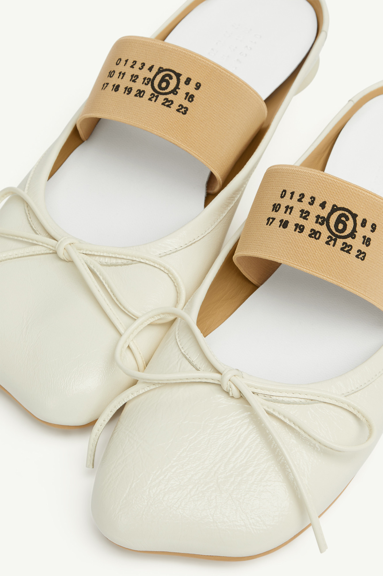 Shop Mm6 Maison Margiela Anatomic Slip-on Ballerinas In White