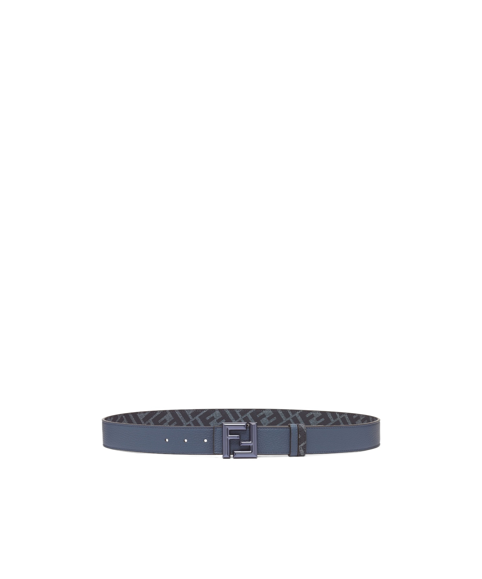 Fendi Ff Reversible Belt In Gray