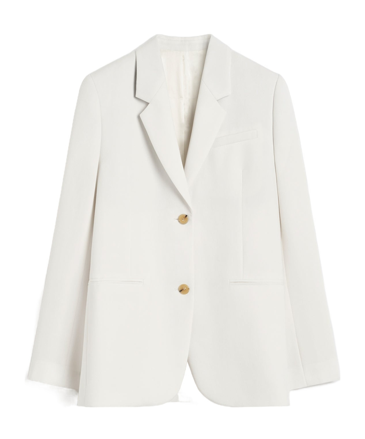 Totême Off-white Single-breasted Blazer In White