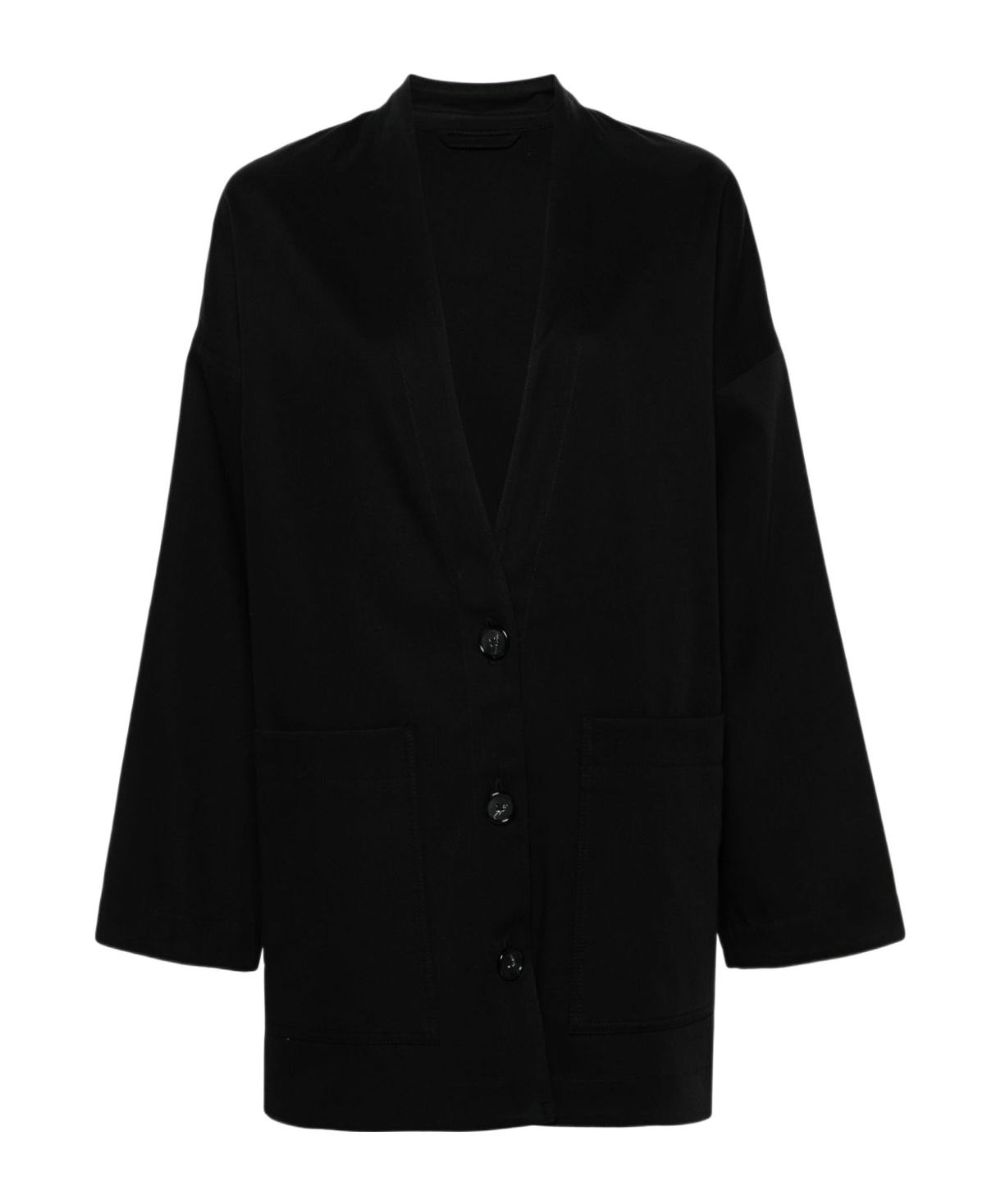 Totême Toteme Oversized Cotton Cardigan In Black