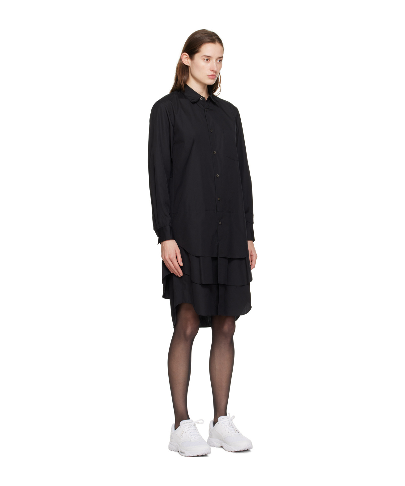 COMME DES GARÇONS LAYERED-EFFECT COTTON SHIRTDRESS