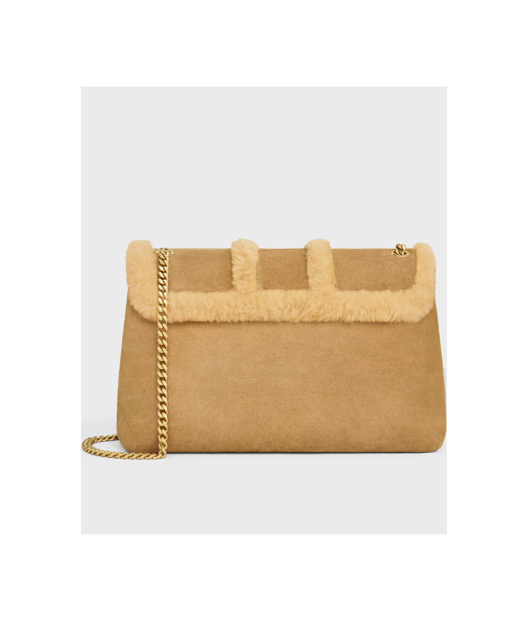 Celine Large Flip Shoulder Bag In Nude