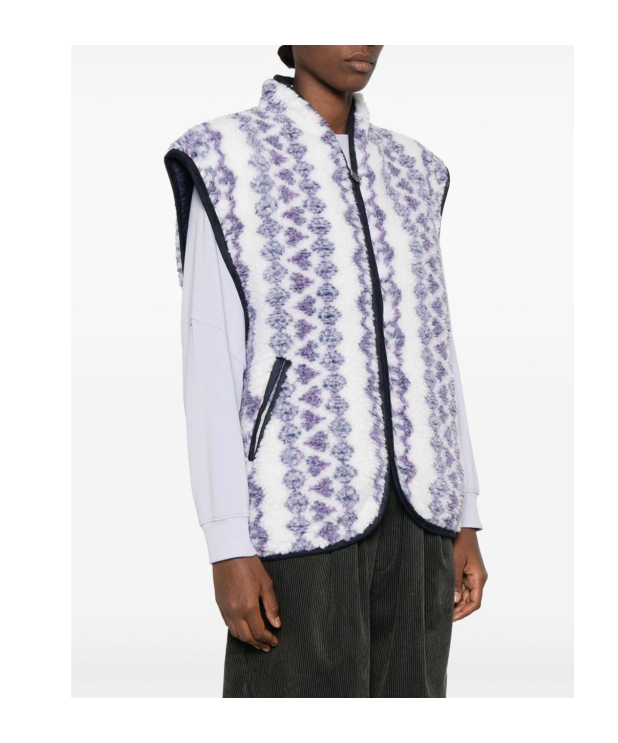 Shop Isabel Marant Étoile Zippered Vest In White