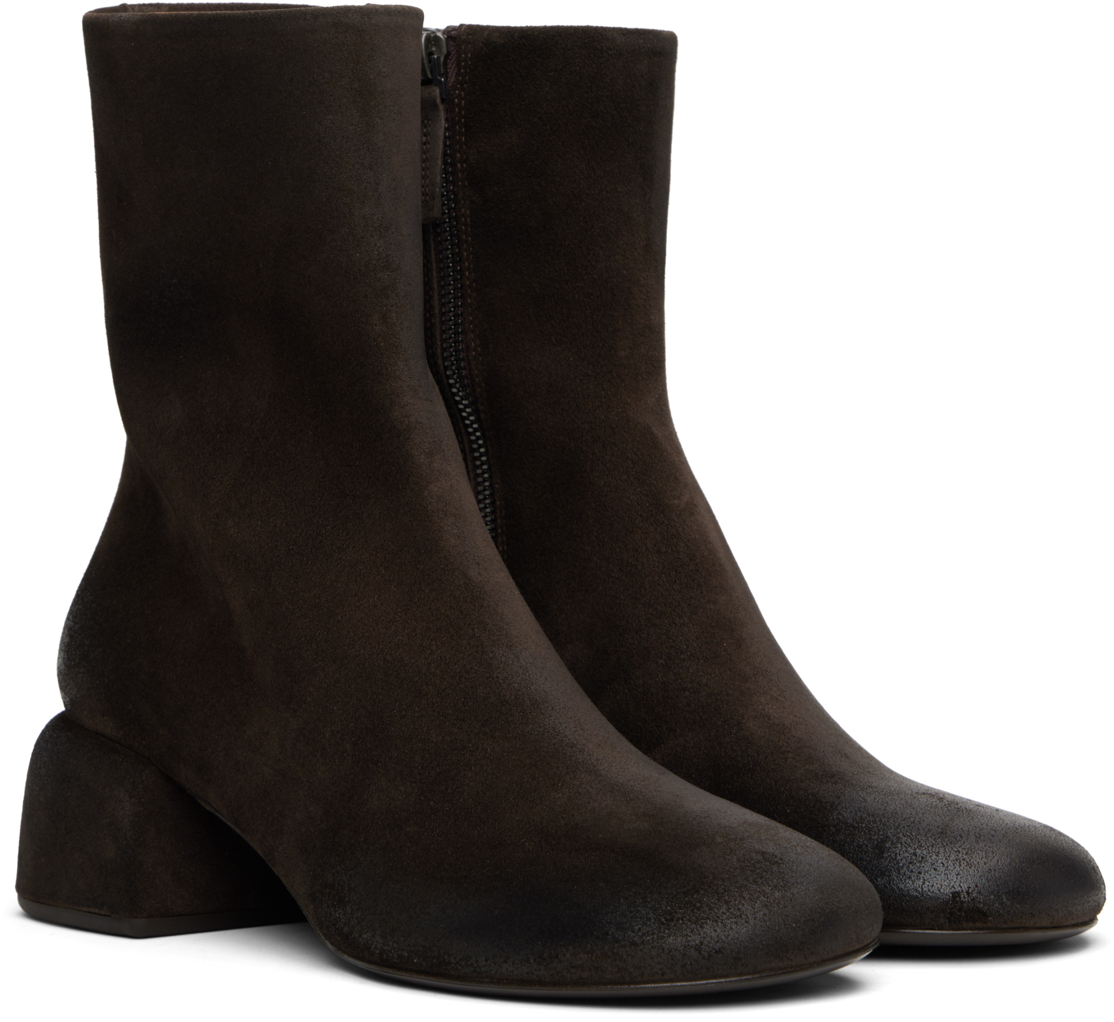 Marsèll Basata Suede Ankle Boots In Brown