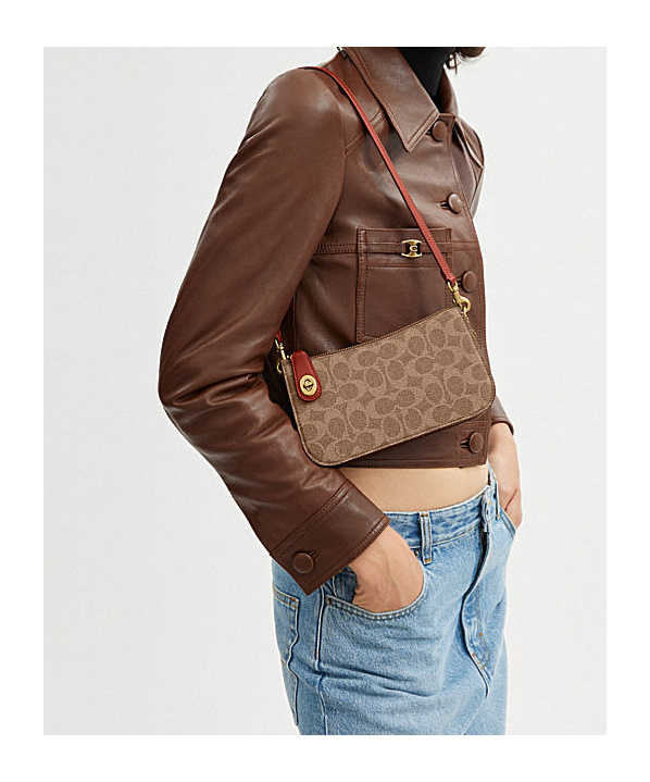 Coach All Over-print Shoulder Bag In Brown