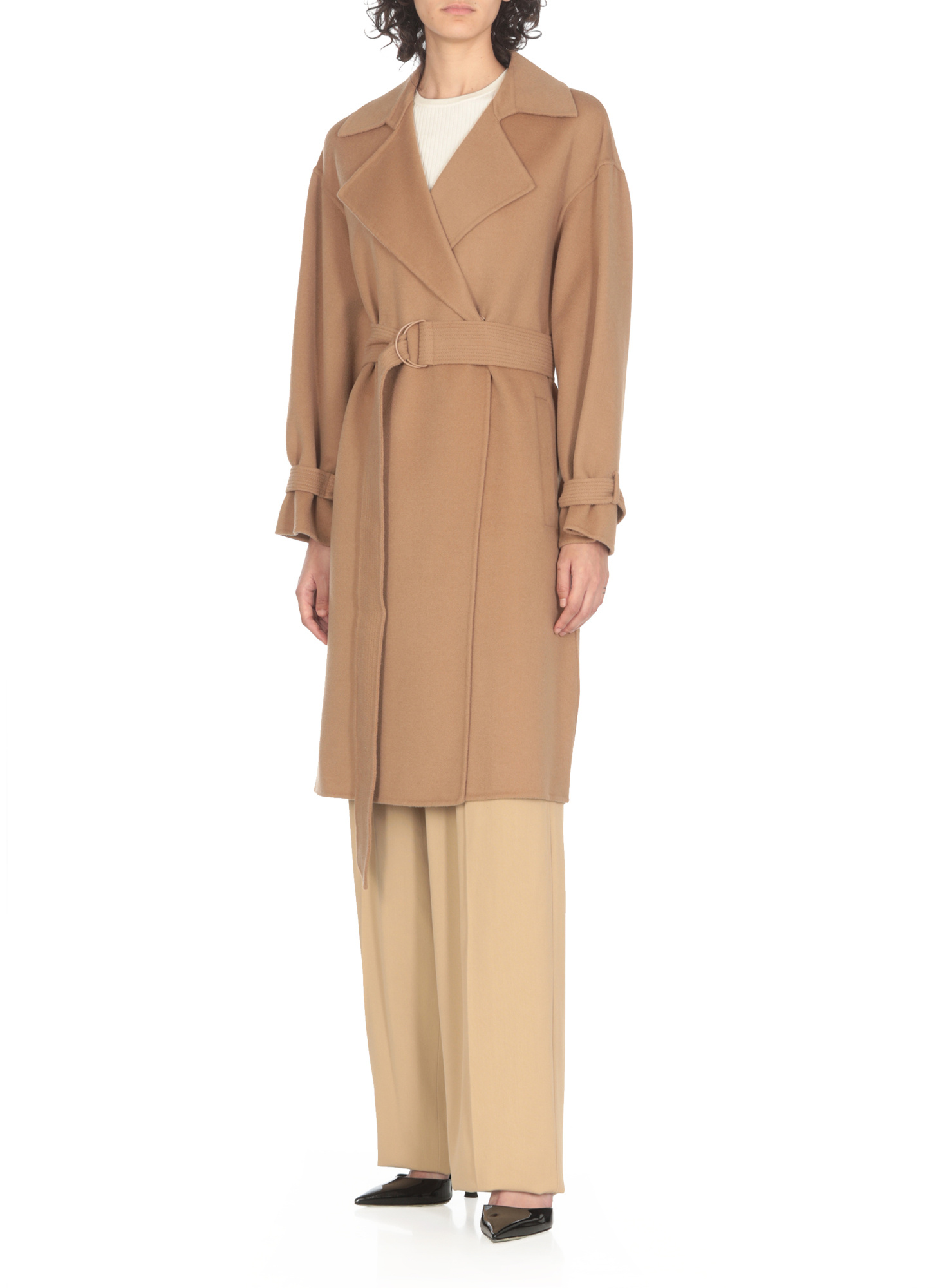 Max Mara Long-sleeved Coat In Green