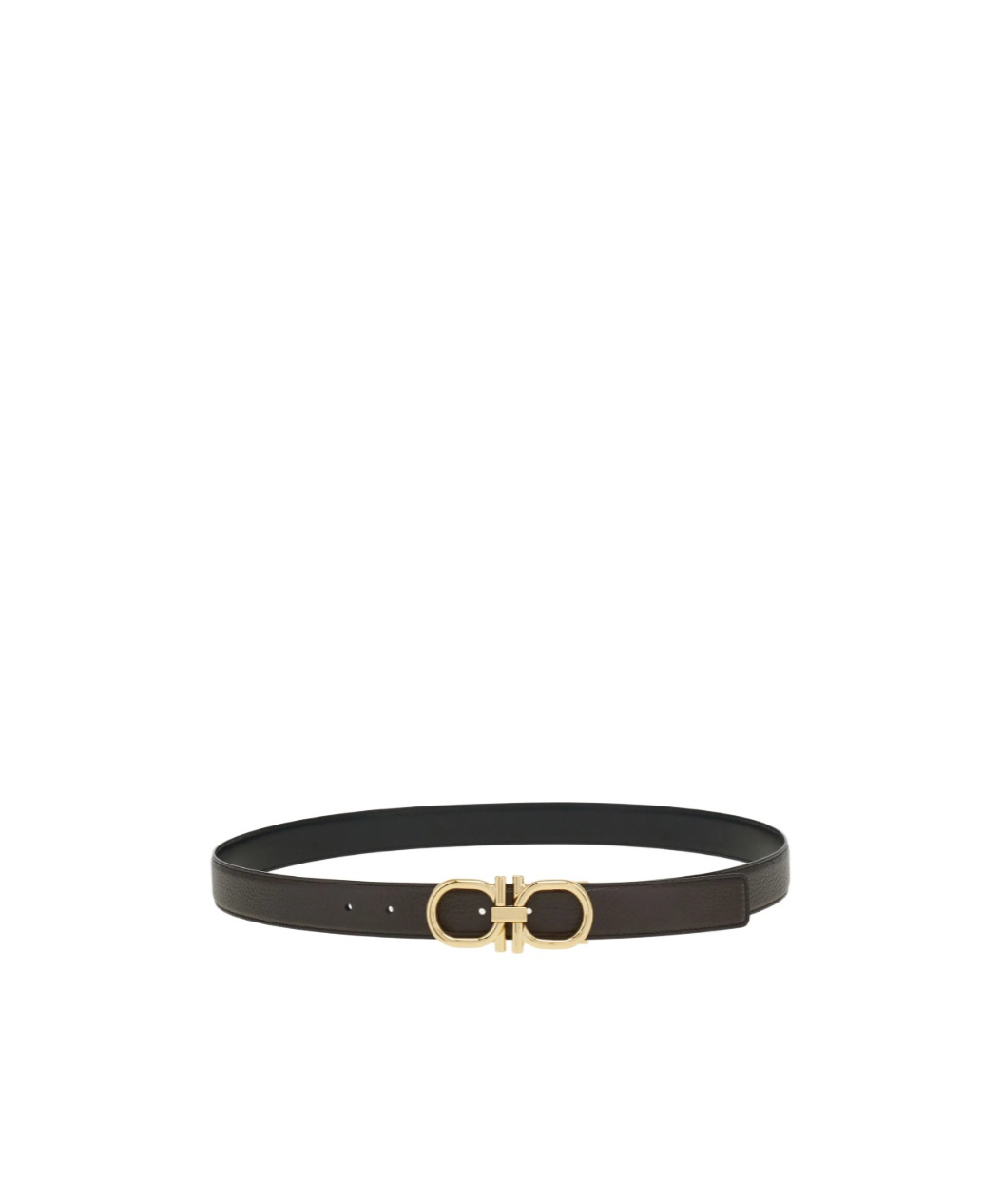 Ferragamo Double-sided Adjustable Gancini Belt In Black
