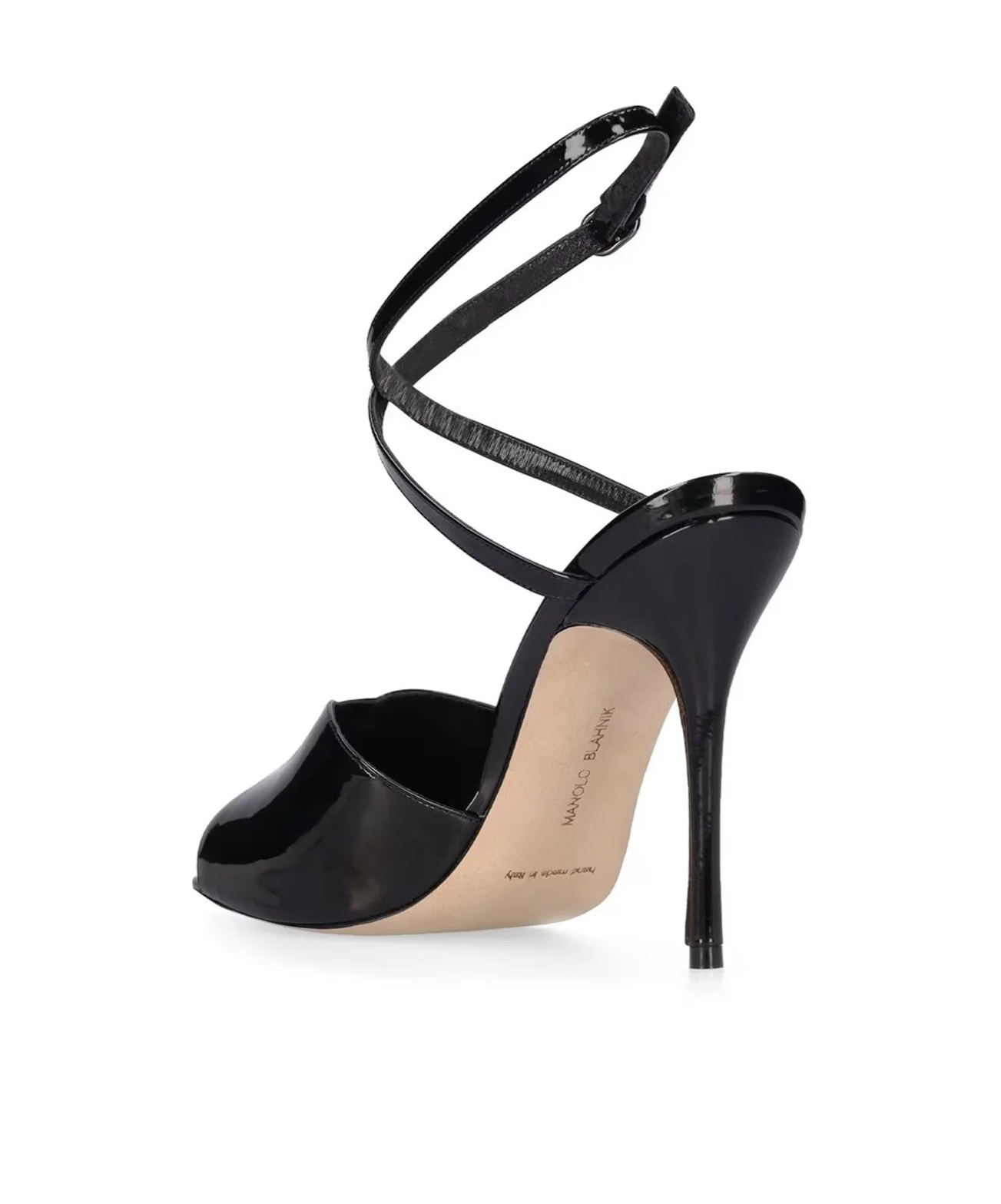 MANOLO BLAHNIK HOURANI OPEN-TOED HEELS