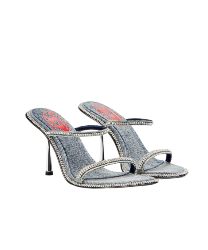 Shop Diesel D-havanna Mules In Gray