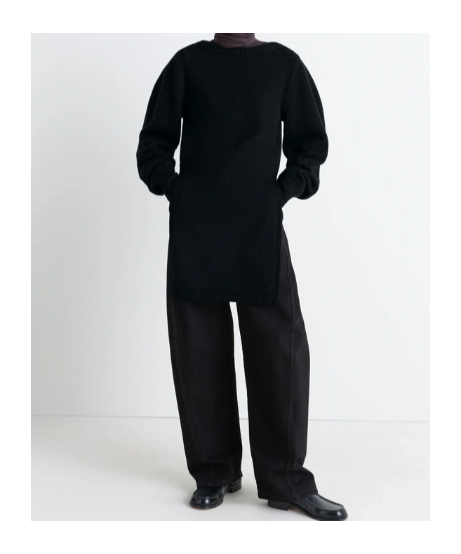 Lemaire Sweater With Slits In Black