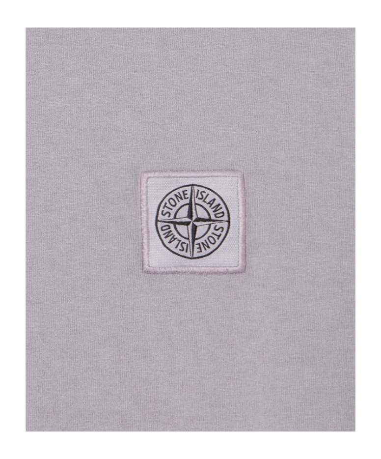 Stone Island Short-sleeve T-shirt With Compass Patch In Lilac