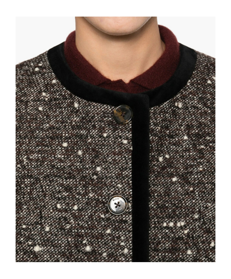 Blazé Milano Long-sleeved Casual Jacket In Brown