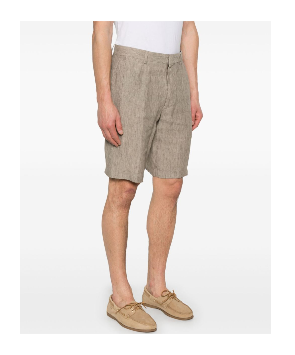 Shop Zegna Linen Shorts