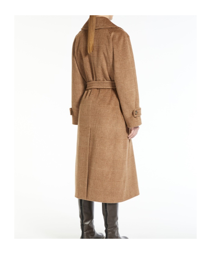 Weekend Max Mara Wool Alpaca Double Breasted Coat In Brown