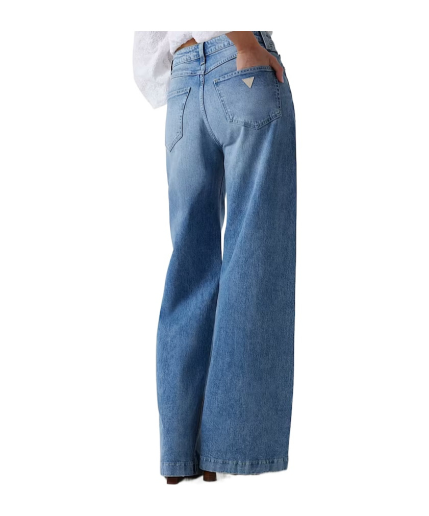 Guess Bellagio Wide Leg Jeans In Blue