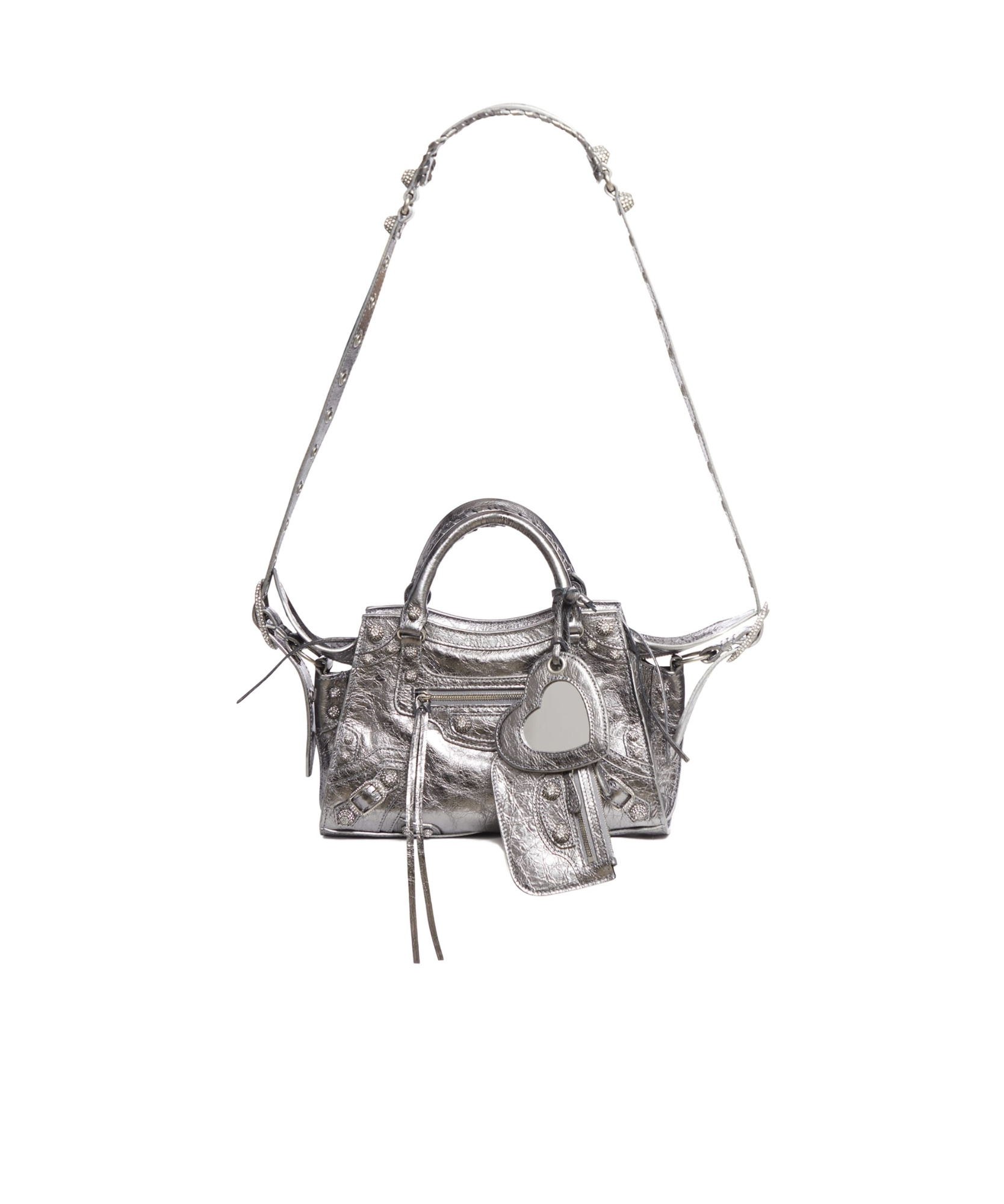 Shop Balenciaga Neo Cagole Xs Shoulder Bag In Gray