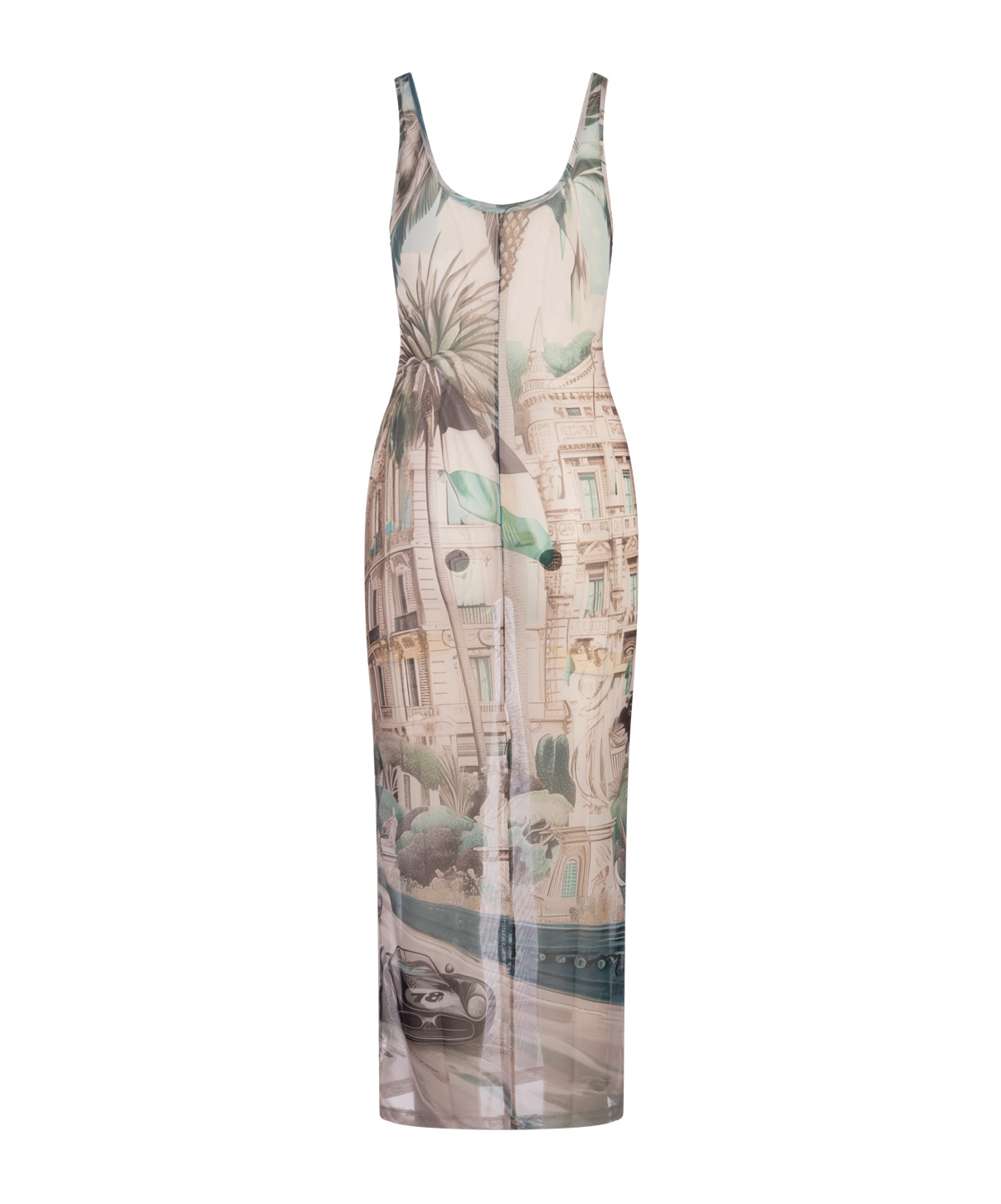 PHILIPP PLEIN ABSTRACT-PRINT MIDI DRESS